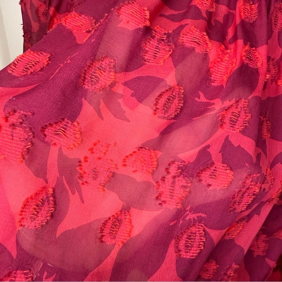 Joie Jamila Smocked Tonal Floral Print Blouse Silk Cotton Blend Size Small GUC - Picture 5 of 7